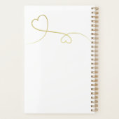 Twee Elegant Gold Hearts | Weddenschap Planner (Achterkant)