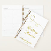 Twee Elegant Gold Hearts | Weddenschap Planner (Display)