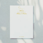 Twee Elegant Gold Hearts | Welkomstbrief bruiloft