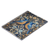 Twee elegante blauwe vogels William Morris geïnspi Notitieboek (Linkerzijde)
