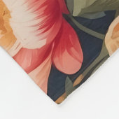 Twee elegante eenden William Morris geïnspireerd Fleece Deken (Hoek)