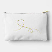 Twee elegante gouden harten | Bruidstam Etui (Achterkant)