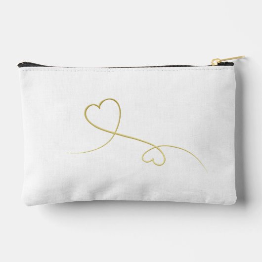 Twee elegante gouden harten | Bruidstam Etui (Achterkant)