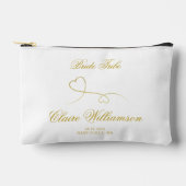 Twee elegante gouden harten | Bruidstam Etui (Voorkant)