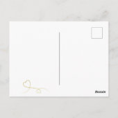 Twee elegante gouden harten | Bruiloft dank u Briefkaart (Achterkant)