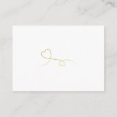 Twee elegante gouden harten | Trouwregister Invoeg Informatiekaartje (Achterkant)