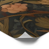 Twee Elegante Lovebirds  Bloemen Poster (Hoek)