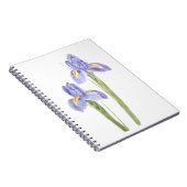 twee elegante paarse iris - waterverf 2021 notitieboek (Rechterzijde)