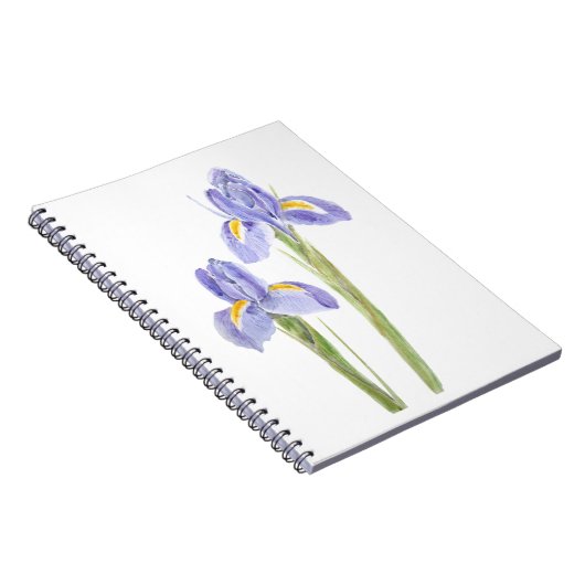 twee elegante paarse iris - waterverf 2021 notitieboek (Rechterzijde)