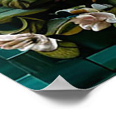 Twee elegante zwanen met kronen poster (Hoek)