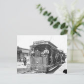 Twee elektrische auto's van Lissabon 1912 Briefkaart (Staand voorkant)