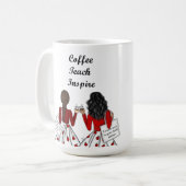 Twee elementaire docenten: Koffie, Teach, Inspire Koffiemok (Voorkant links)