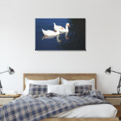 Twee Emden Geese Canvas Afdruk (Insitu (Slaapkamer))