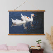 Twee Emden Geese Hangend Wandkleed (Slaapkamer)