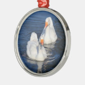 Twee Emden Geese II Metalen Ornament (Links)