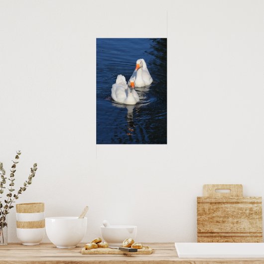Twee Emden Geese II Poster (Keuken)