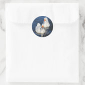Twee Emden Geese II Ronde Sticker (Tas)