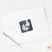 Twee Emden Geese II Vierkante Sticker (Envelop)