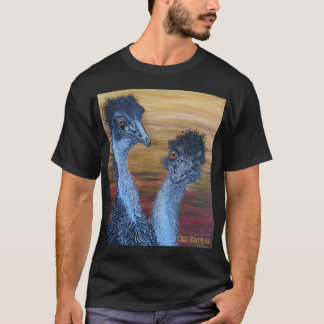 Twee Emus Black T-Shirt