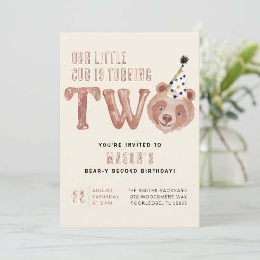 Twee en twee keer zo Schattigee 2e verjaardag uitn Kaart (Staand voorkant)