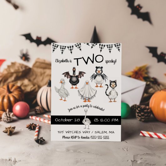 TWEE eng spooky! Verjaardagsfeestje van de Hallowe Kaart