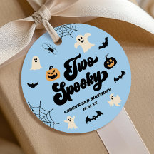 Twee enge blauwe Halloween 2de verjaardagsfeestje