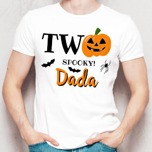 Twee enge Dada Halloween 2e verjaardag T-shirt