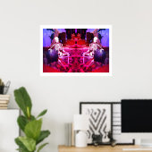 Twee enge griezelige skeletten kunst poster (Thuiskantoor)