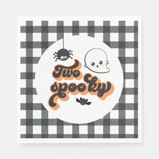 Twee enge Halloween 2de verjaardag Servet (Voorkant)