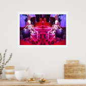 Twee enge spookachtige skeletten poster (Keuken)