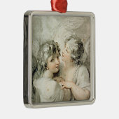 Twee engelen, 18e eeuw metalen ornament (Rechts)