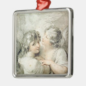 Twee engelen, 18e eeuw metalen ornament (Links)