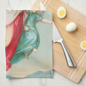 Twee engelen draag een klein kind theedoek (Quarter Fold)