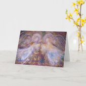 Twee engelen, engelen waken over je kaart (Gele Bloem)