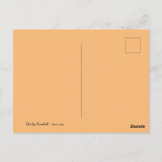 twee engelen - kunst van Rosebeth Briefkaart (Achterkant)