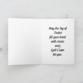 Twee engelen met viool kerstkaart voor Pasen Feestdagen Kaart (Binnen)