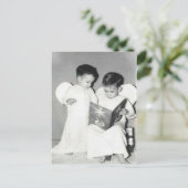 Twee engelen voor kerstkaarten briefkaart (Staand voorkant)