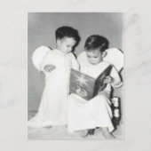 Twee engelen voor kerstkaarten briefkaart (Voorkant)