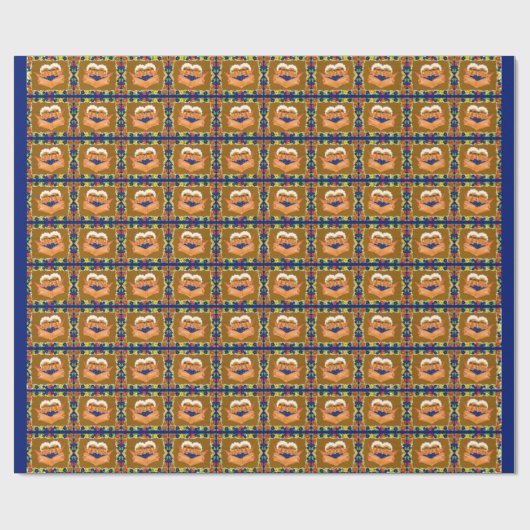 twee engelen zingen cadeaupapier (Vlak)