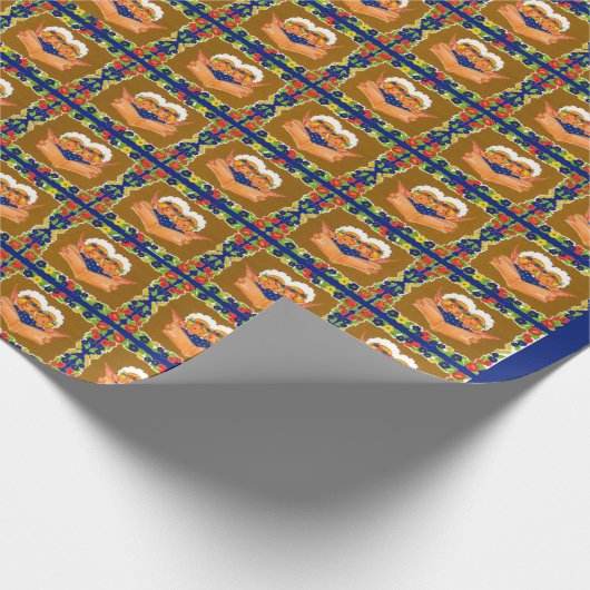 twee engelen zingen cadeaupapier (Hoek)