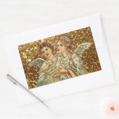 Twee engelen zingen kerstliederen Stickers (Envelop)