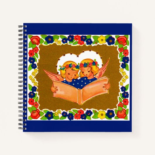 twee engelen zingen notitieboek (Voorkant)