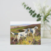 Twee Engelse zetters in een Field - Arthur Wardle Briefkaart (Staand voorkant)