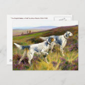 Twee Engelse zetters in een Field - Arthur Wardle Briefkaart (Voorkant / Achterkant)
