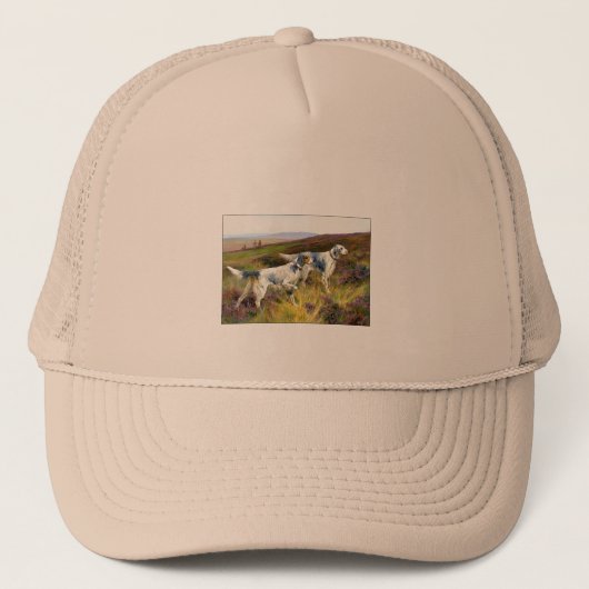 Twee Engelse zetters in een Field - Arthur Wardle Trucker Pet (Voorkant)