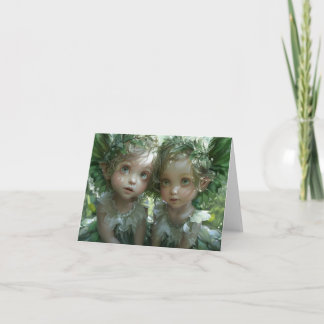 Twee Engeltjes Digitale Kunst Kaart