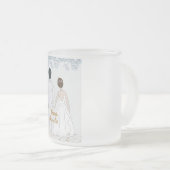 Twee Enige bruiloft paar Matglas Koffiemok (Voorkant rechts)