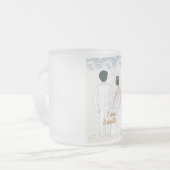 Twee Enige bruiloft paar Matglas Koffiemok (Voorkant links)