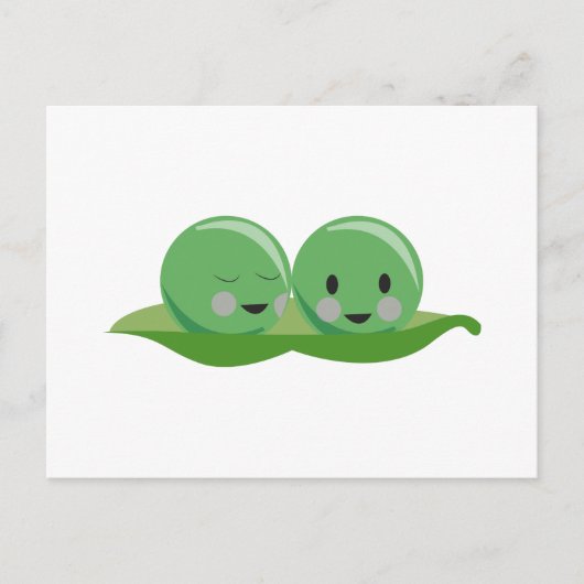 Twee erwten briefkaart (Voorkant)