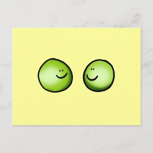 Twee erwten briefkaart (Voorkant)